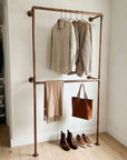 Shiny Copper wall-mounted copper closet rod – Wall-Mounted Copper Closet Rod – Holder 2