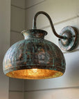Verdigris Copper Dome Sconce