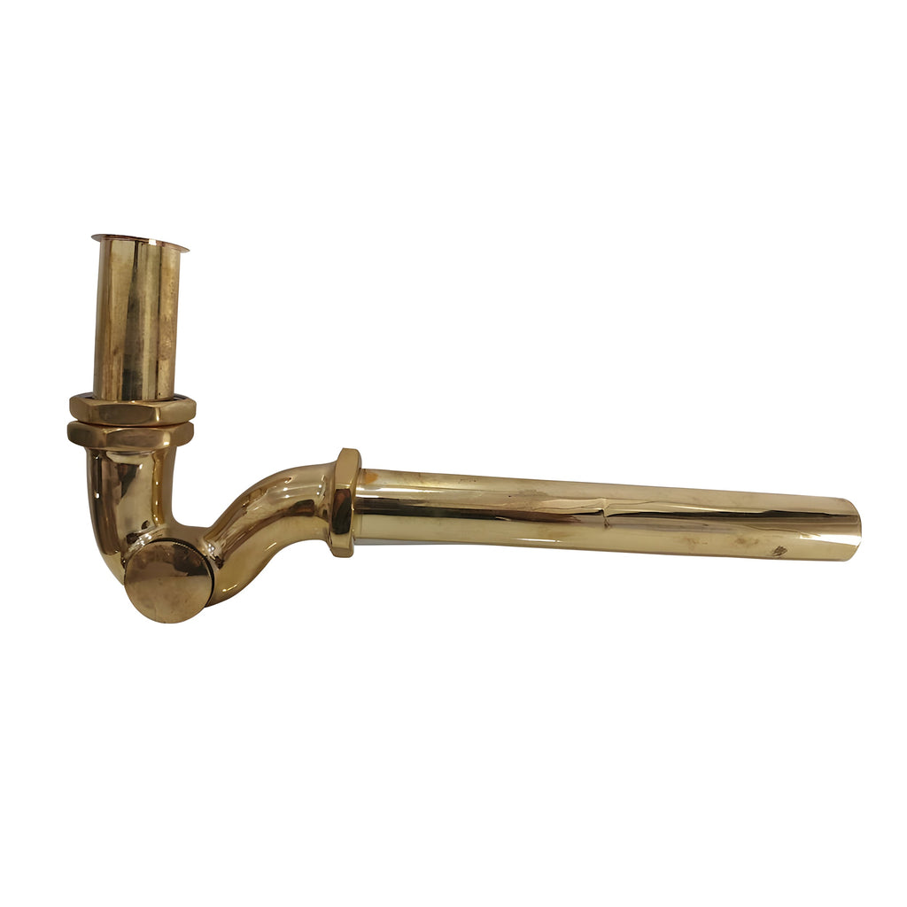 Unlacquered Brass Water Trap Pipe With Push Up Button – CopperKesh