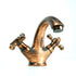 aged copper faucet bathroom sink