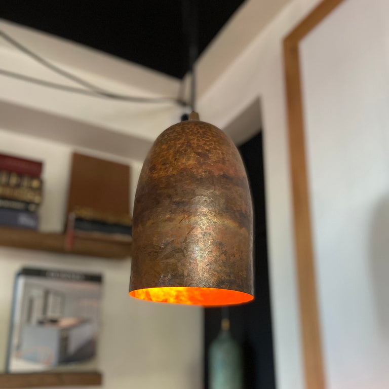 Antique Copper Farmhouse Pendant Light | Rustic Copper Kitchen Island ...