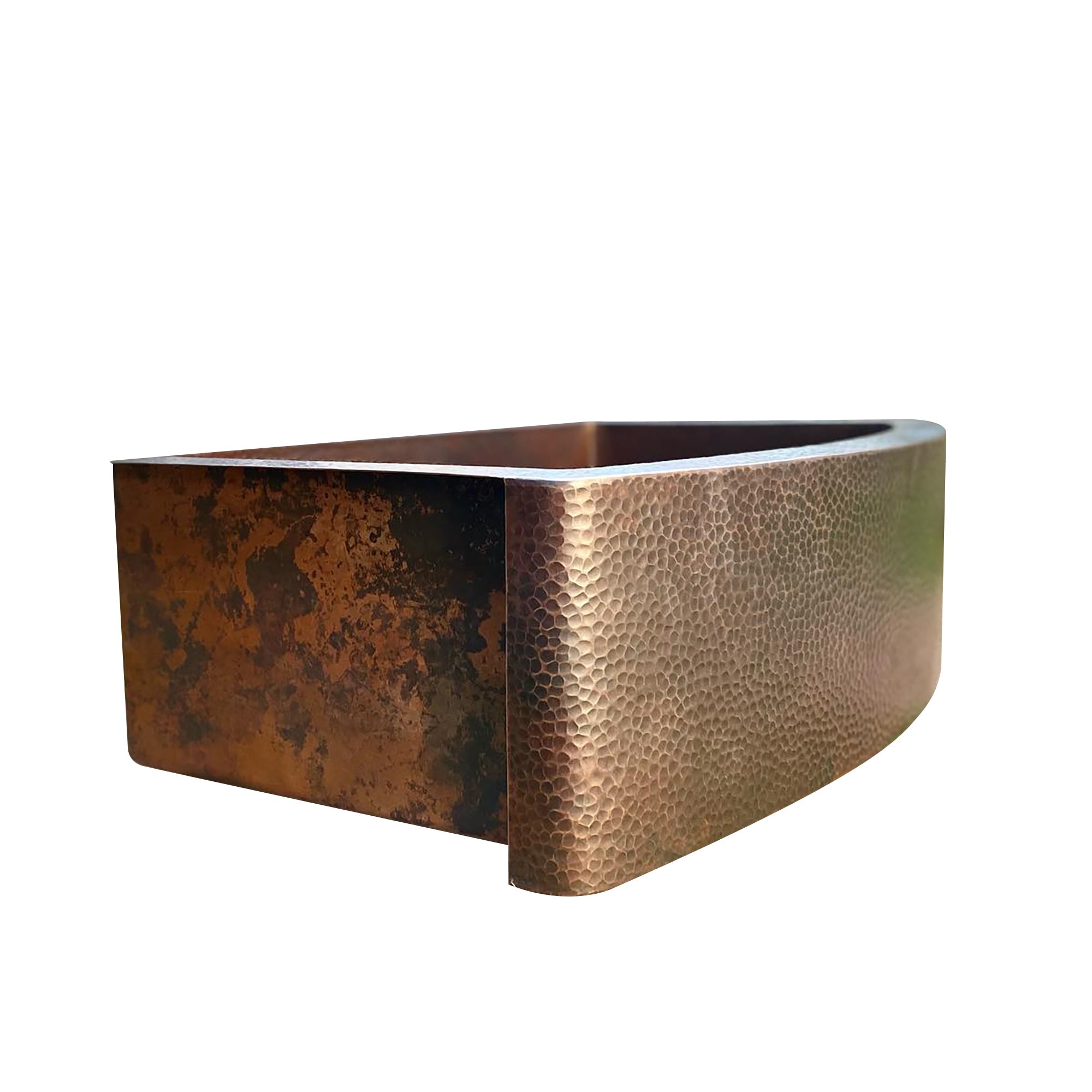 apron front copper kitchen sink
