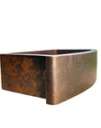 Copper Farmhouse Sink, Rounded Front Single Well-Daxa