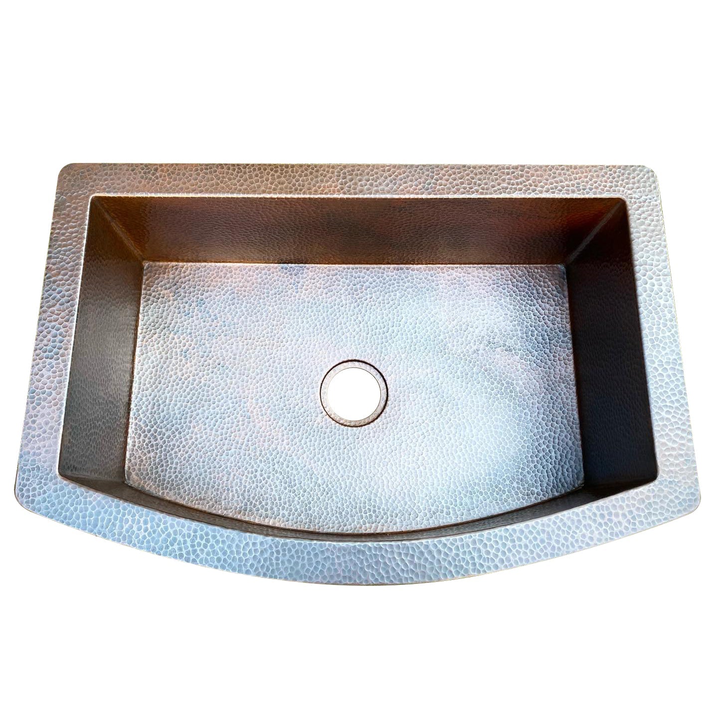 hammered copper kitchen sink