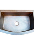 Copper Farmhouse Sink, Rounded Front Single Well-Daxa