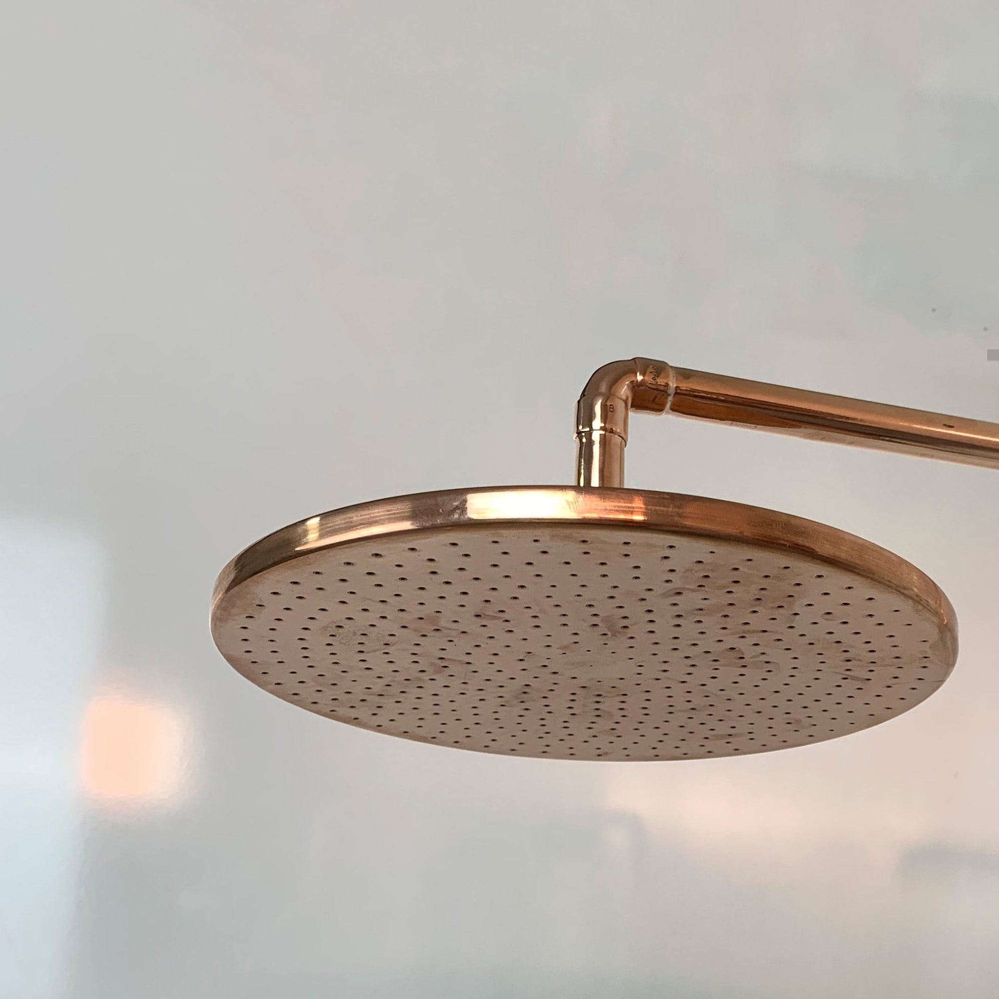 Copper Outdoor Shower, Natural Copper Rain Showerhead