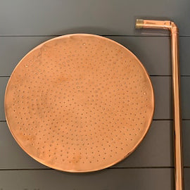Copper Outdoor Shower, Natural Copper Rain Showerhead