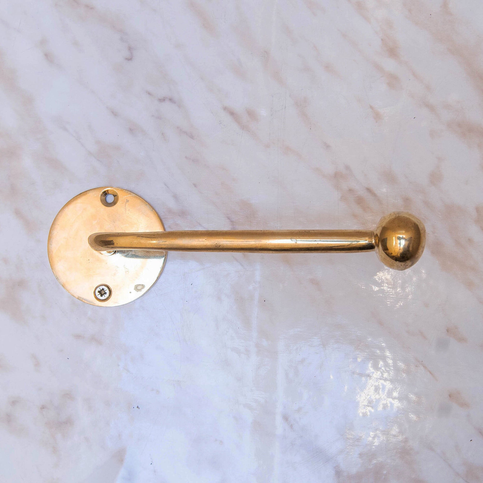 Unlacquered brass paper towel holder, Handmade Wall Mounted Solid Brass Toilet Roll Holder