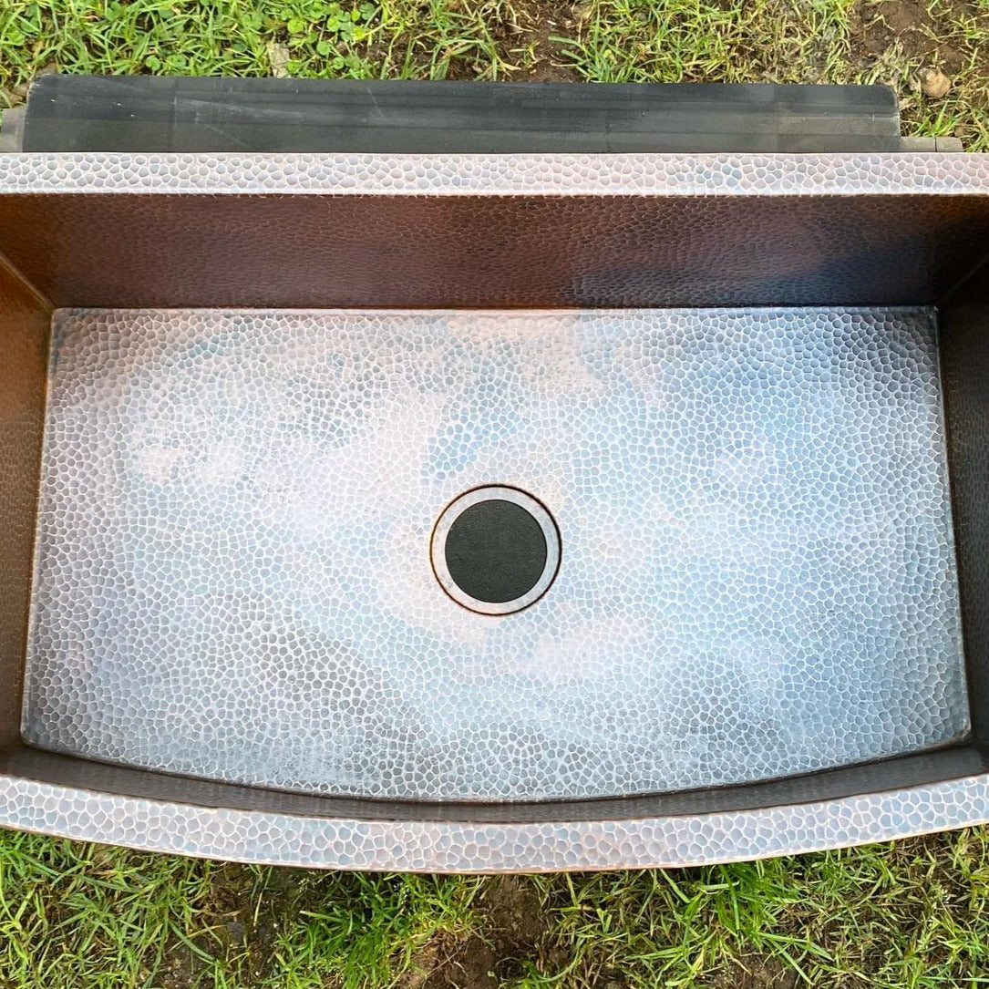 copper farmhouse kitchen sink