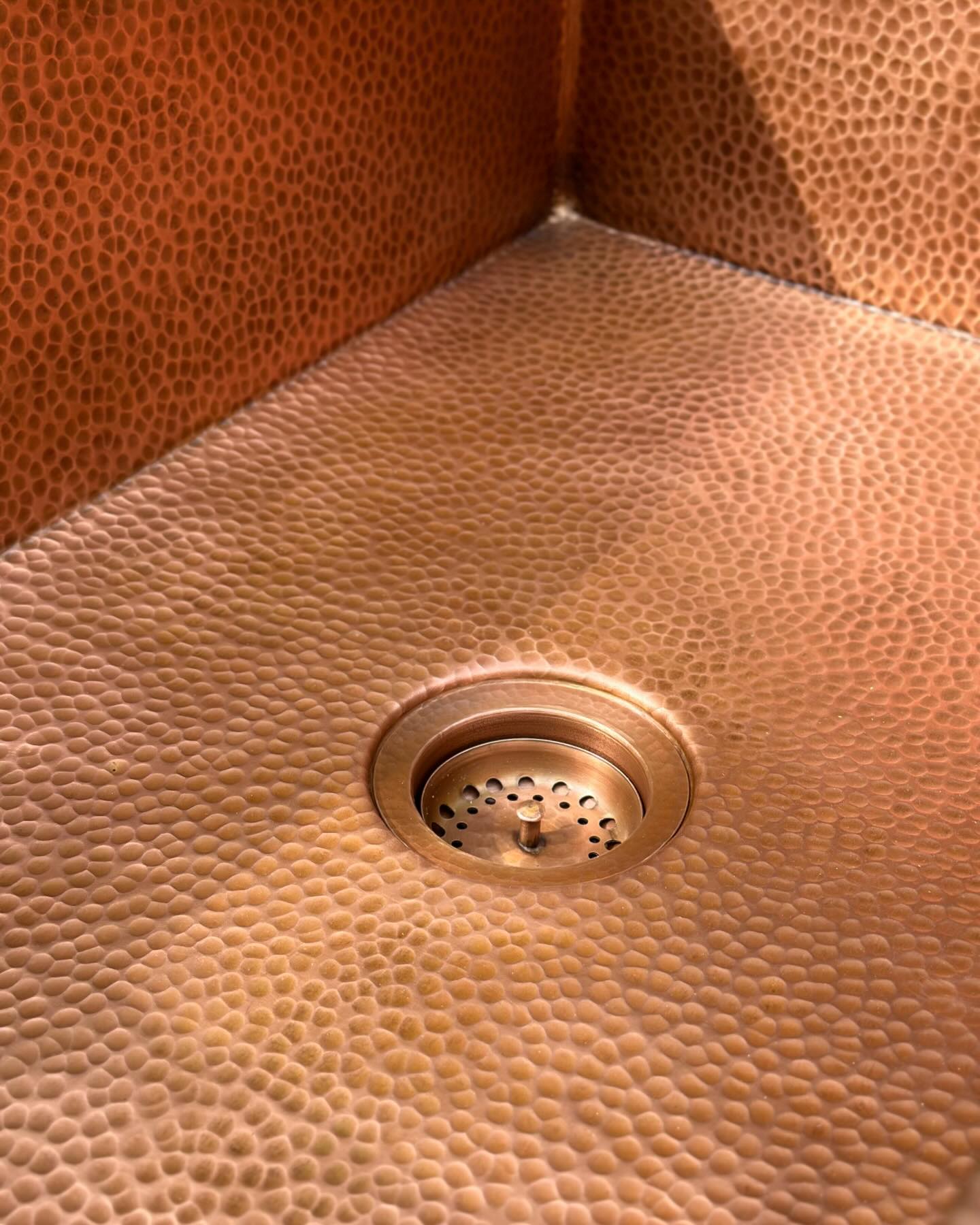 Double Wall Copper Farmhouse Kitchen sink With Drain Board