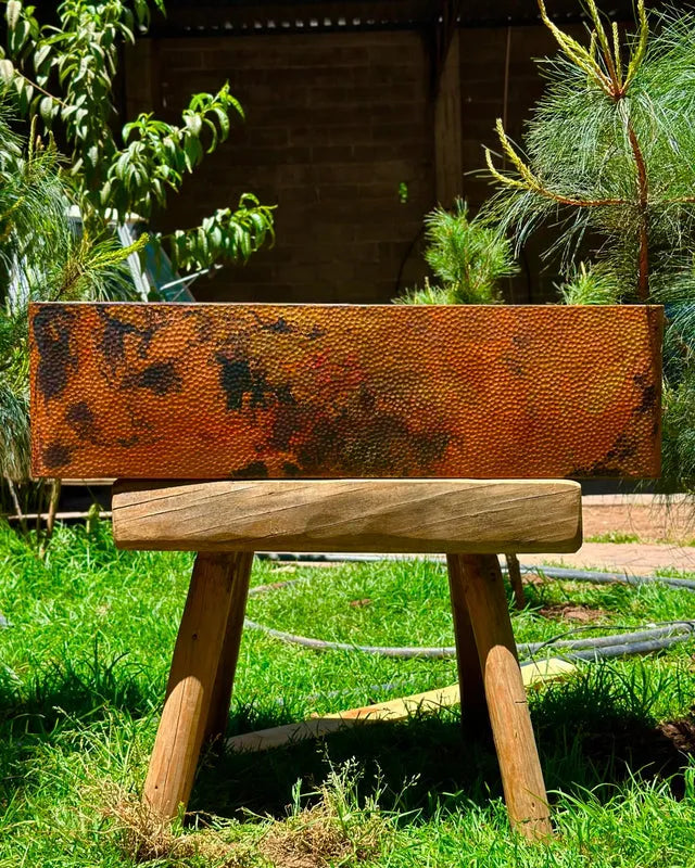 Copper Single Bowl Farmhouse Kitchen Sink With Drain Board