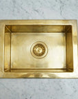Unlacquered Brass Kitchen Sink , Undermount Single Brass Kitchen Sink Various Sizes