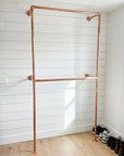 Shiny Copper wall-mounted copper closet rod – Wall-Mounted Copper Closet Rod – Holder 1