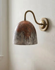 Oxidized Copper Dome Wall Sconce