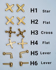 Unlacquered Brass Wall Mount Bathroom Faucet with Lever Handle