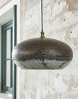 Oxidized Copper Dome Pendant – Handmade Modern Rustic Ceiling Light