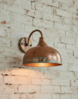 Rustic Patina Copper Wall Sconce – Handmade Vintage Outdoor Light