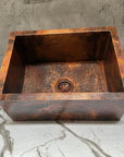 Hammered Copper Farmhouse Sink  Large Copper Kitchen Sink