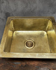 Undermount Unlacquered brass Bar Sink ,Hammered Brass Kitchen Sink