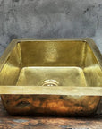 Undermount Unlacquered brass Bar Sink ,Hammered Brass Kitchen Sink