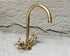 Unlacquered Brass Faucet – Gooseneck Bathroom Tap
