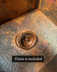 Hammered Copper Farmhouse Sink  Large Copper Kitchen Sink