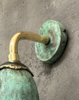 Copper Outdoor Wall Sconce ,Green Patina Finish