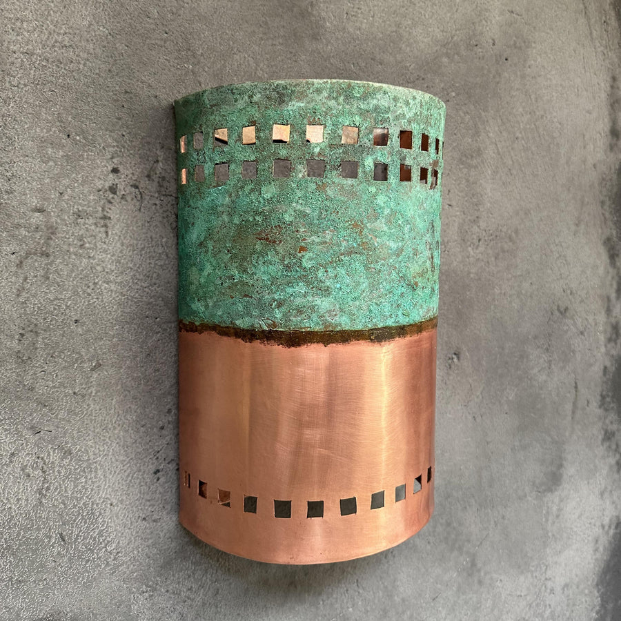 Copper Wall Lights oxidized