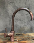 Rustic Copper Faucet,Farmhouse Copper Mixer Faucet, Vintage Bar Tap